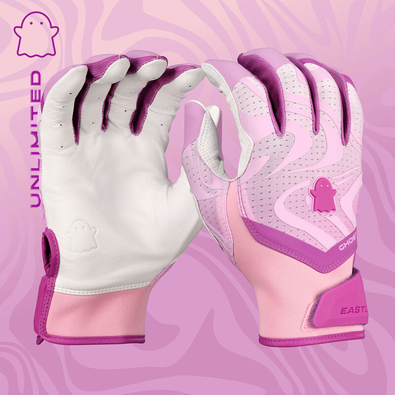 Easton Ghost Ethos Unlimited Lilac Fastpitch Batting Gloves, Women's S