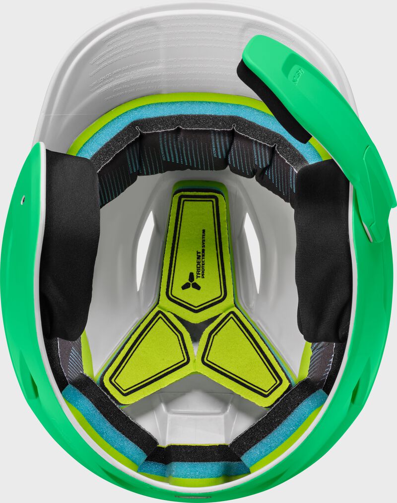 Special Edition Elite Max Batting Helmet With Universal Jaw Guard, White/Mint, Large/Extra Large