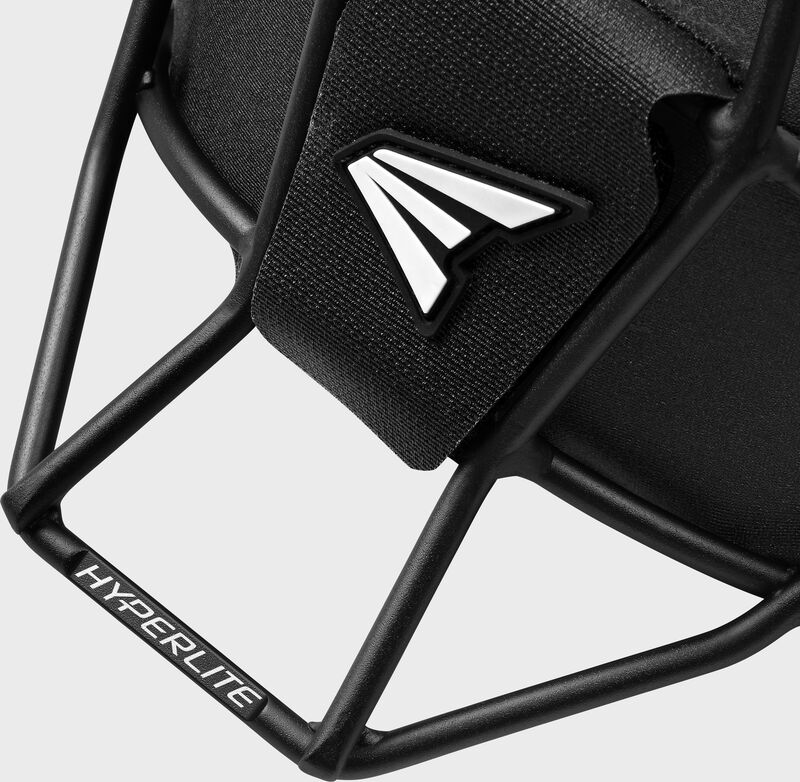 Easton logo, and bottom cage of a black Hyperlite Catcher's mask