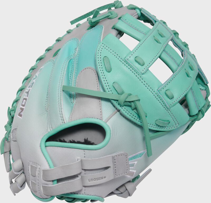 Professional Collection Color Splash 2.0 Grey/Mint 34" Fastpitch Catcher's Mitt, Right Hand Throw
