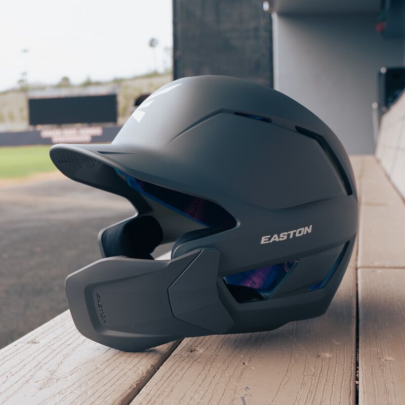 Easton Z50 Batting Helmet With Multi-Adjust Jaw Guard, Charcoal, M/L loading=
