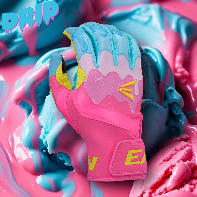 Walk-Off Ethos Drip Batting Gloves, Carolina Blue/Pink, Adult XL loading=