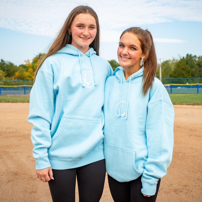 Easton x Happiness Project Collage Unisex Hoodie, Blue, Adult S