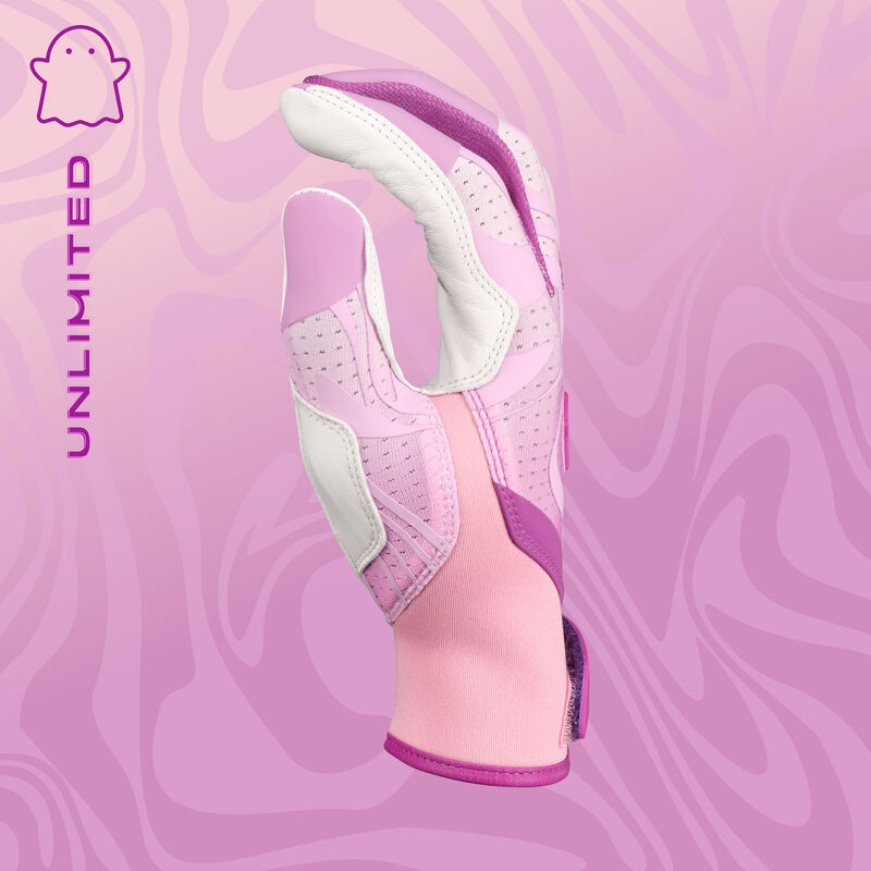 Easton Ghost Ethos Unlimited Lilac Fastpitch Batting Gloves, Women's S