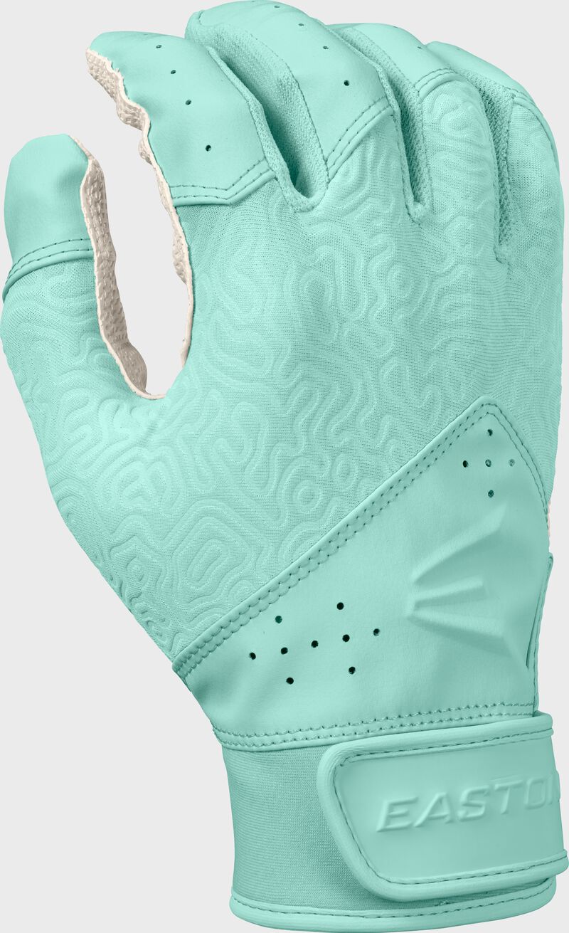 Back of a mint Easton Fundamental 2.0 Fastpitch Batting Glove