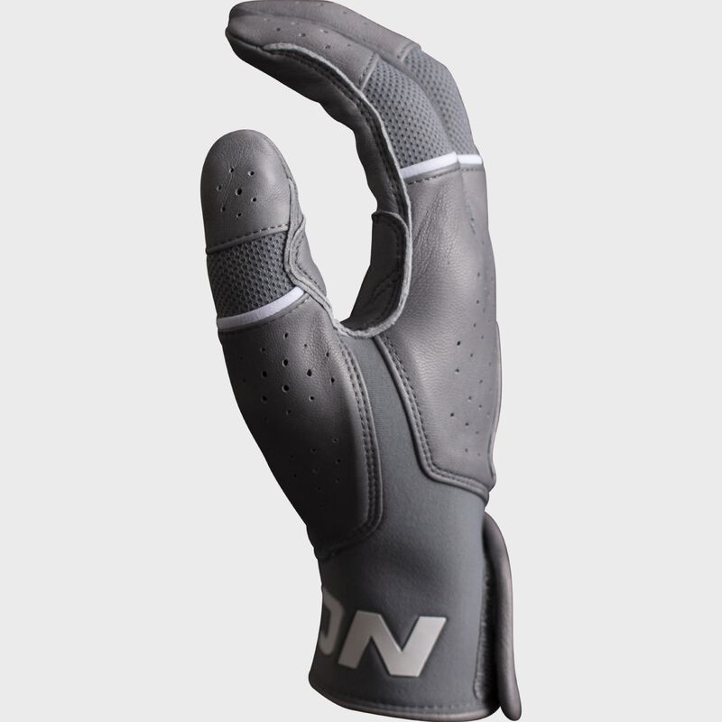 Grey thumb of a Tantrum Pro slowpitch batting glove