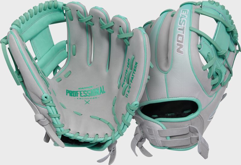 Professional Collection Color Splash 2.0 Grey/Mint 11.75" Fastpitch Infield Glove, Right Hand Throw