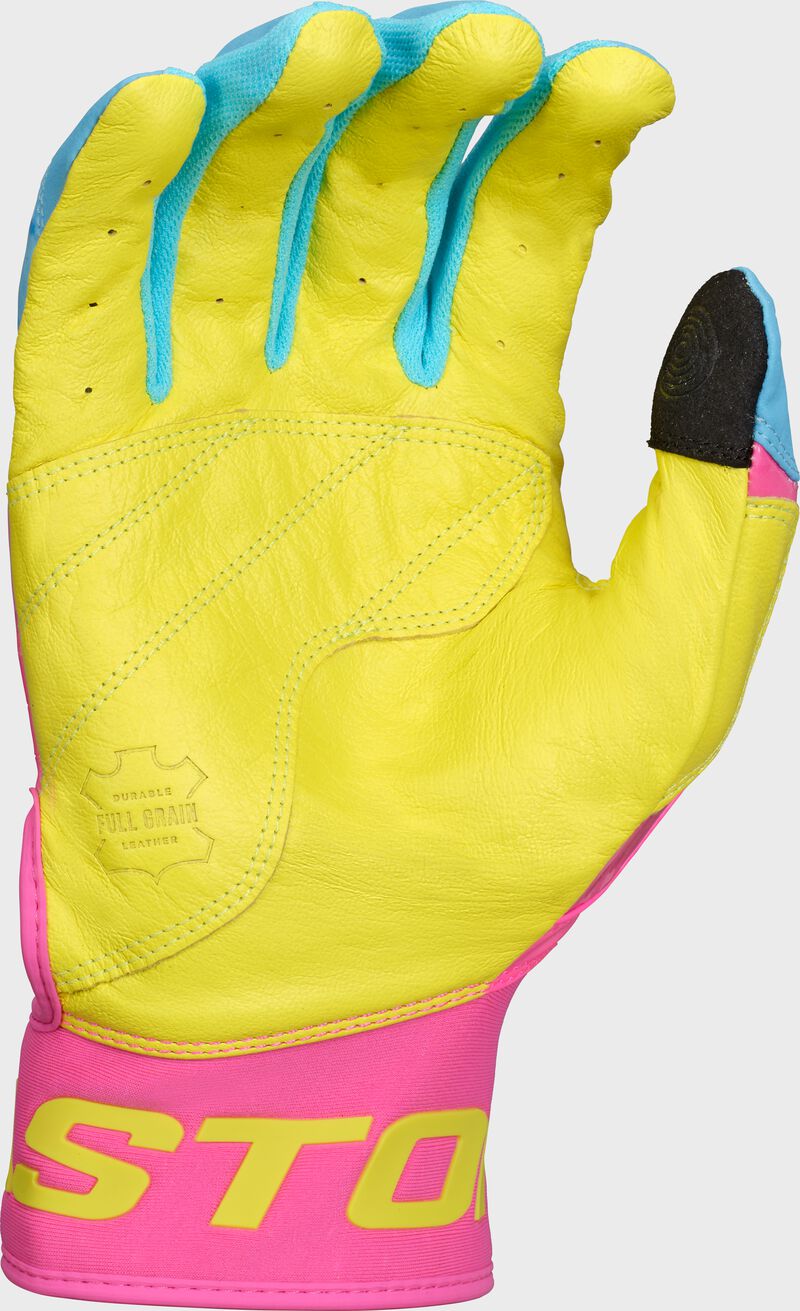 Walk-Off Ethos Drip Batting Gloves, Carolina Blue/Pink, Adult XL loading=