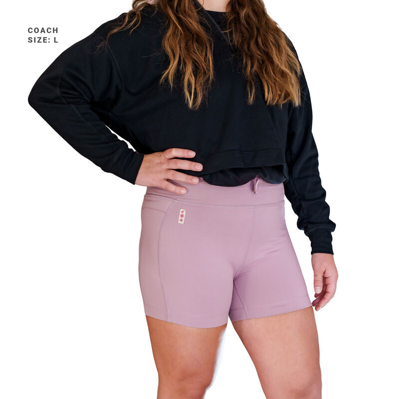Jen Schro Women's Boy Shorts, Mauve Pink, Adult L