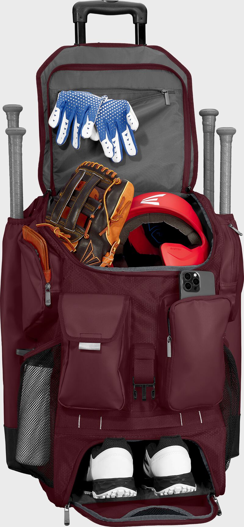 5-Tool Phenom Wheeled Bag, Maroon