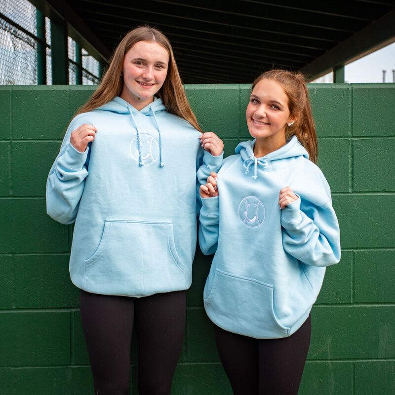 Easton x Happiness Project Collage Unisex Hoodie, Blue, Adult S