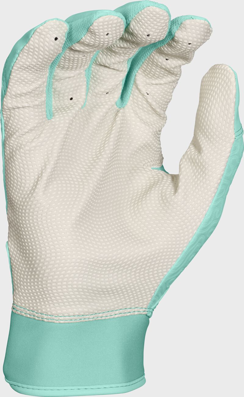 Palm of a mint Easton Fundamental 2.0 Fastpitch Batting Glove