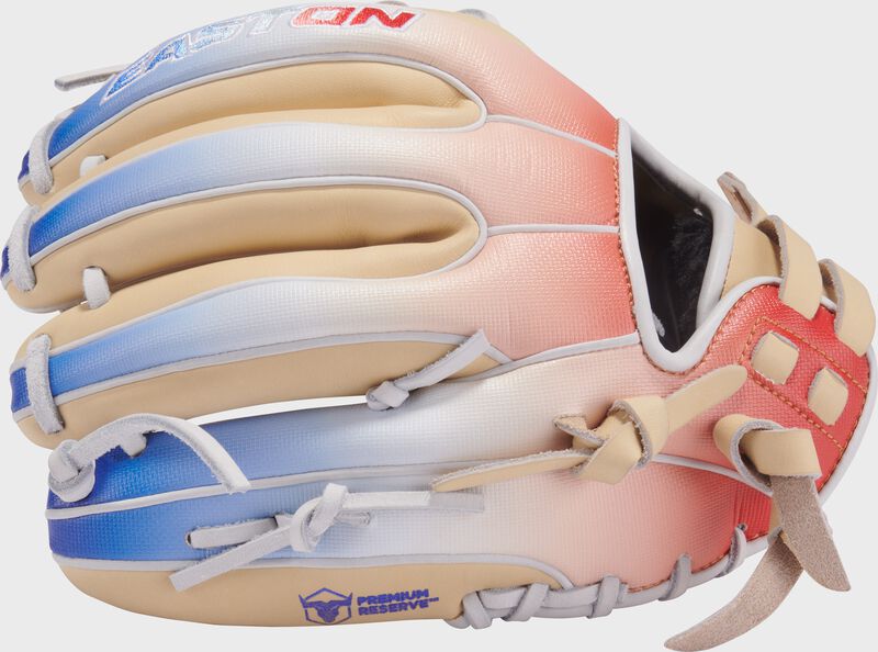 Professional Collection Color Splash 2.0 Camel/Red/White/Blue 11.75" Fastpitch Infield Glove, Right Hand Throw