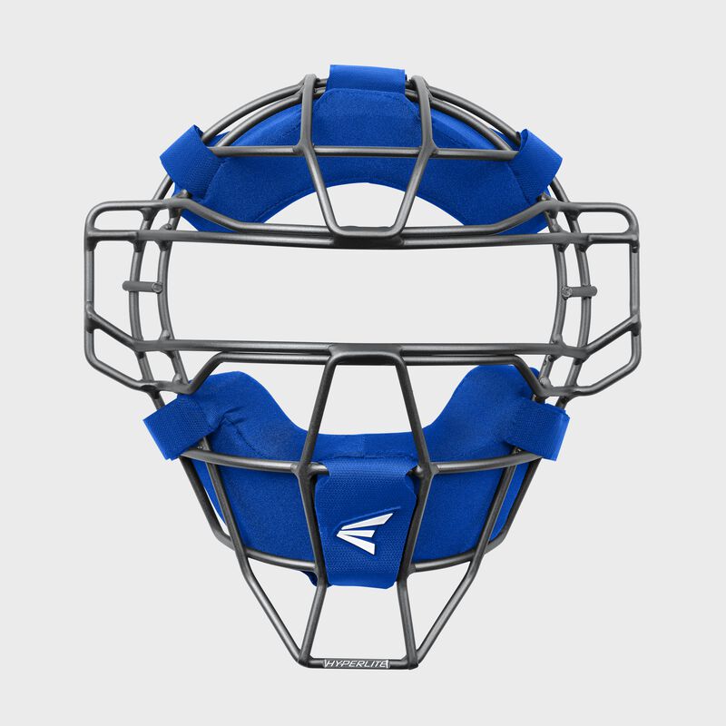 Front of a royal Hyperlite Catcher's Mask