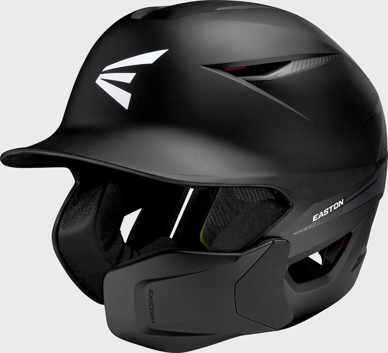 Easton Pro Max Batting Helmet With Multi-Adjust Jaw Guard, Black, L/XL loading=
