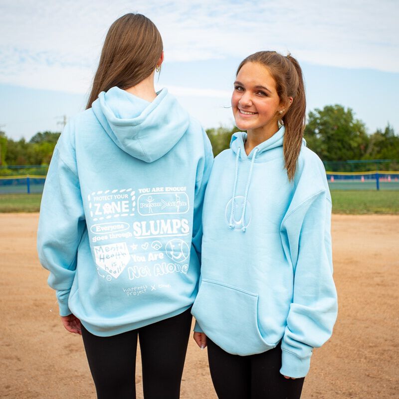 Easton x Happiness Project Collage Unisex Hoodie, Blue, Adult S