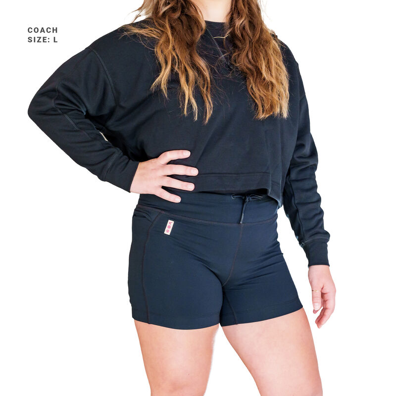 Jen Schro Women's Boy Shorts, Black, Adult L