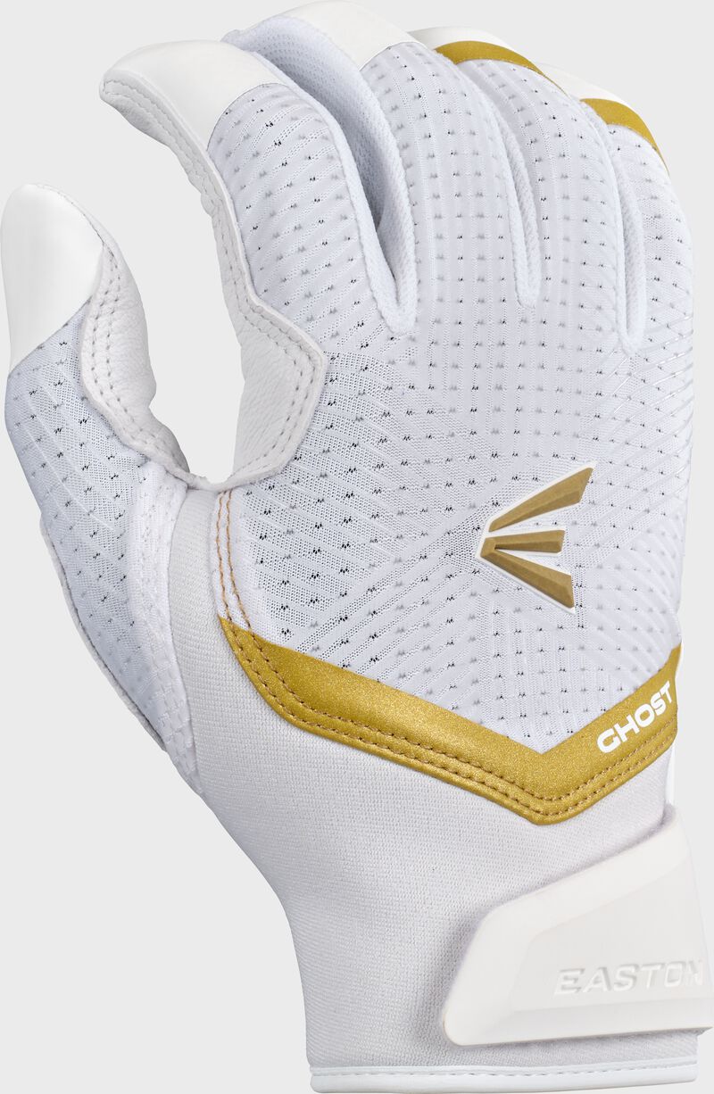 Back of a "Snowstorm" Easton Ghost Ethos fastpitch batting glove loading=