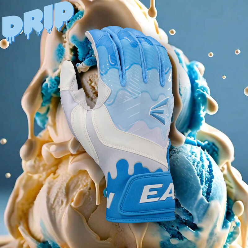 Walk-Off Ethos Drip Batting Gloves, White/Blue, Adult XL loading=