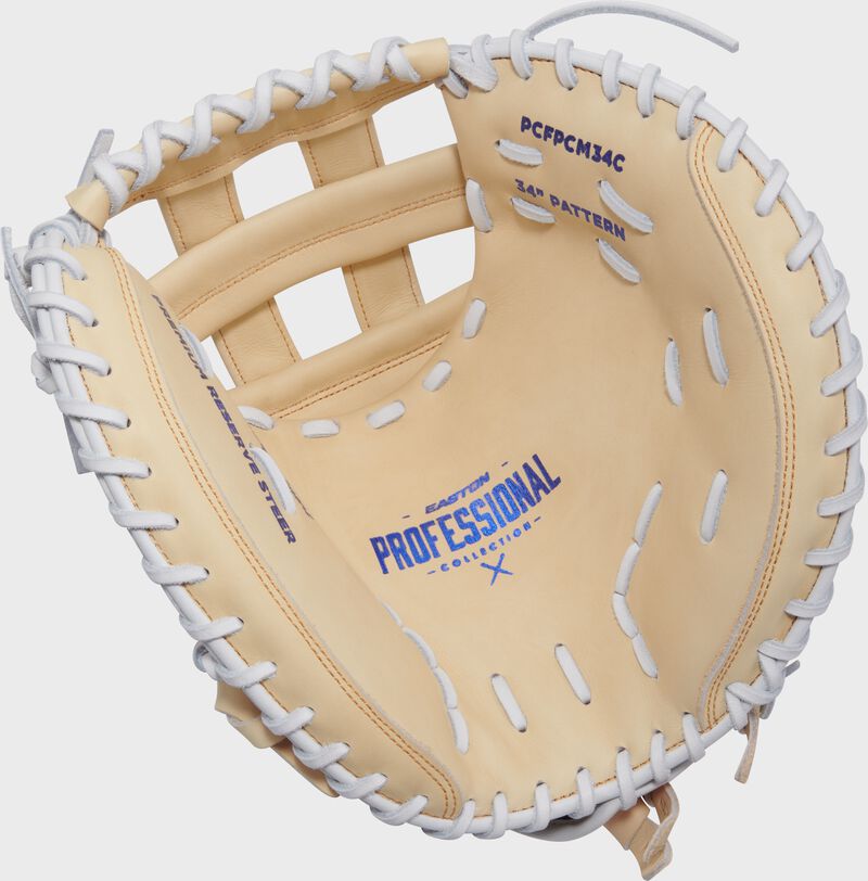 Professional Collection Color Splash 2.0 Camel/Red/White/Blue 34" Fastpitch Catcher's Mitt, Right Hand Throw