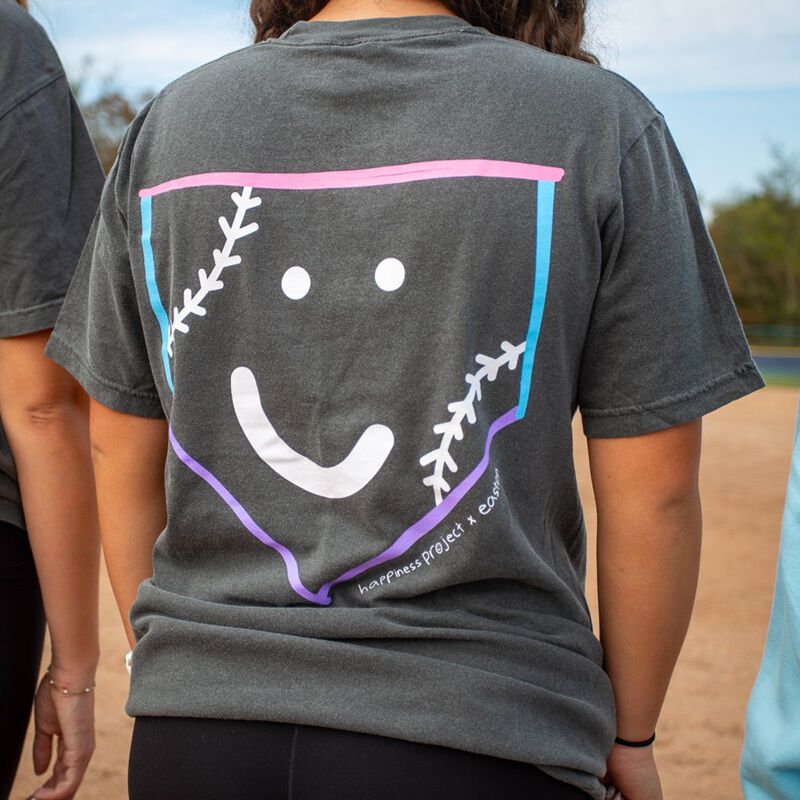 Easton x Happiness Project Just Smile Unisex Tee, Pepper, Adult S