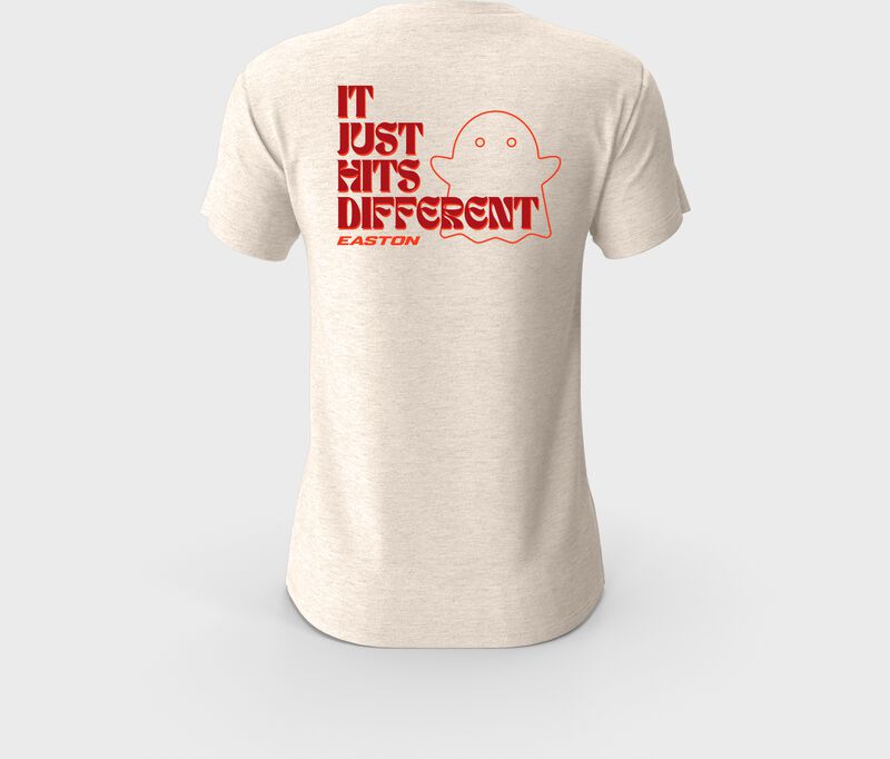 Easton Ghost "It Hits Different" Women's Tee, Orange, Women's S loading=