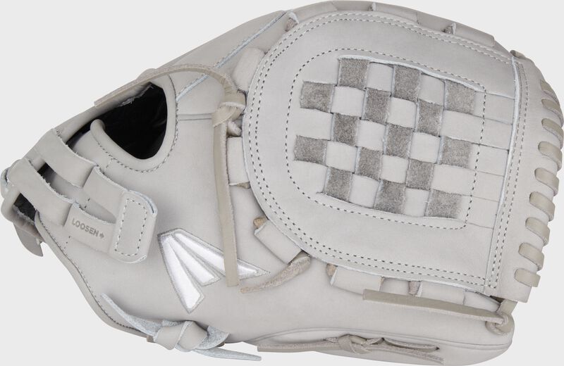 Thumb of a grey Professional Collection Color Splash 12" fastpitch utility glove with a grey Basket web