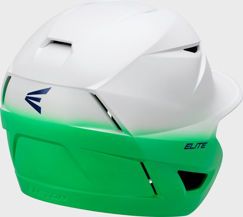 Special Edition Elite Max Batting Helmet With Universal Jaw Guard, White/Mint, Large/Extra Large