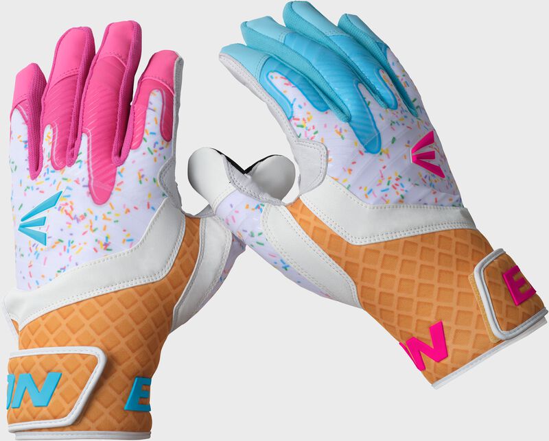 A pair of Easton Walk-Off Ethos Sugar Rush batting gloves